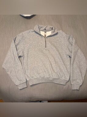 Skims Half Zip Light Gray XS Sweatshirt